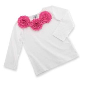 NEW Mud Pie Pink Rosette Top 9-12 Months